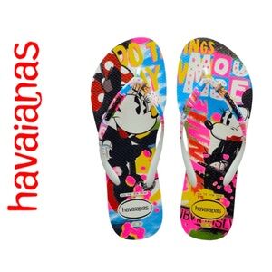 HAVIANAS➕NWT Disney Women’s Slim Stylish Minnie Mouse Flip Flops